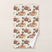 Herfst Waterverf Pumpkin Floral Bad Handdoek (Handdoek)