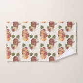 Herfst Waterverf Pumpkin Floral Bad Handdoek (Handdoek)