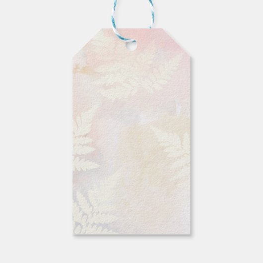 Herfst Waterverf Pumpkin Girl Baby shower Dank u w Cadeaulabel (Achterkant)