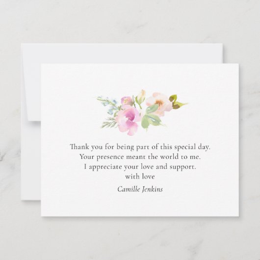 Herfst Waterverf Pumpkin Vrijgezellenfeest Dank u  Bedankkaart (Achterkant)