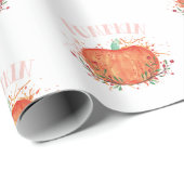 Herfst Waterverf Pumpkins Cadeaupapier (Rol Hoek)