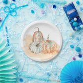 Herfst Waterverf Pumpkins Papieren Bordje (Feest)