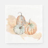 Herfst Waterverf Pumpkins Servet (Voorkant)