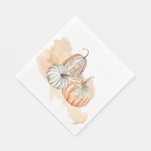 Herfst Waterverf Pumpkins Servet (Hoek)