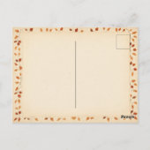 Herfst Waterverf Raccoon met een letter - Briefkaart (Achterkant)