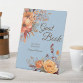 Herfst Waterverf Rustiek Bloemen Bruiloft Tafelbla Reclamebord Met Voetstuk (Insitu)