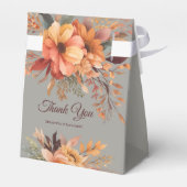 Herfst Waterverf rustieke bloemen dank u bruiloft Bedankdoosjes (Achterkant)
