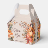 Herfst Waterverf rustieke bloemen dank u bruiloft Bedankdoosjes (Achterkant)