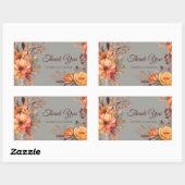 Herfst Waterverf rustieke bloemen dank u bruiloft Rechthoekige Sticker (Vel)
