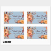Herfst Waterverf rustieke bloemen dank u bruiloft Rechthoekige Sticker (Vel)