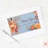 Herfst Waterverf rustieke bloemen dank u bruiloft Rechthoekige Sticker (Envelop)