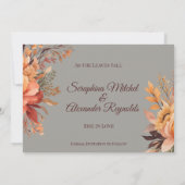 Herfst Waterverf Rustieke Bloemen Save the Date Kaart (Achterkant)