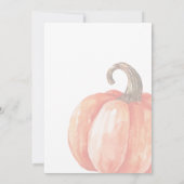 Herfst Waterverf Sinaasappel Pompoen Baby shower Kaart (Achterkant)