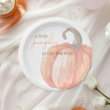 Herfst Waterverf Sinaasappel Pompoen Baby shower