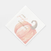 Herfst Waterverf Sinaasappel Pompoen Baby shower Servet (Hoek)