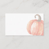 Herfst Waterverf Sinaasappel Pompoen Luier Raffle Informatiekaartje (Achterkant)