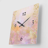 Herfst Waterverf Square Clock Floral Vierkante Klok (Hoek)