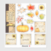 Herfst Waterverf Stickers (Vel)