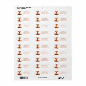 Herfst Waterverf Texas Longhorn Kalf Etiket (Full Sheet)
