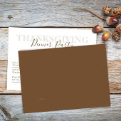 Herfst Waterverf Thanksgiving Diner Custom Kaart