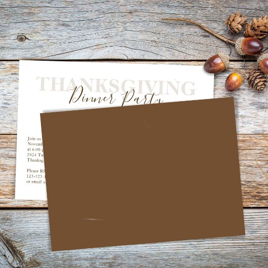 Herfst Waterverf Thanksgiving Diner Custom Kaart