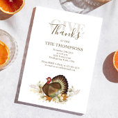 Herfst Waterverf Turkije Thanksgiving Diner Kaart