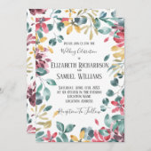 Herfst Waterverf Uitnodiging tot weduwschap (Voorkant / Achterkant)