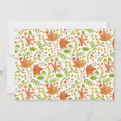 Herfst Waterverf verlaat een bruid of baby shower Kaart (Achterkant)