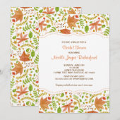 Herfst Waterverf verlaat een bruid of baby shower Kaart (Voorkant / Achterkant)