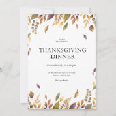 Herfst Waterverf verlaat Thanksgiving Kaart (Voorkant)