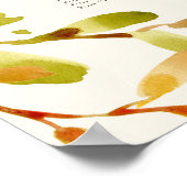 Herfst Waterverf Verlaat Trouwstoel Grafiek Poster (Hoek)