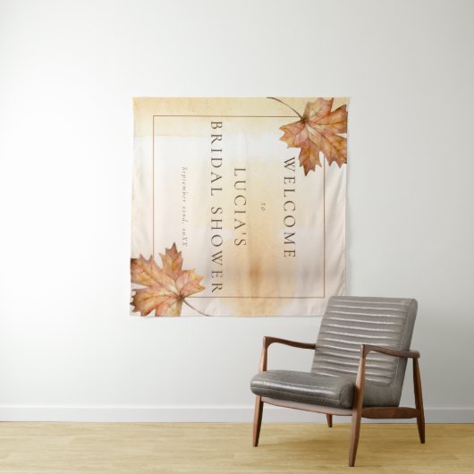 Herfst Waterverf Vrijgezellenfeest van Maple Leaf  Wandkleed (In Situ (horizontaal))