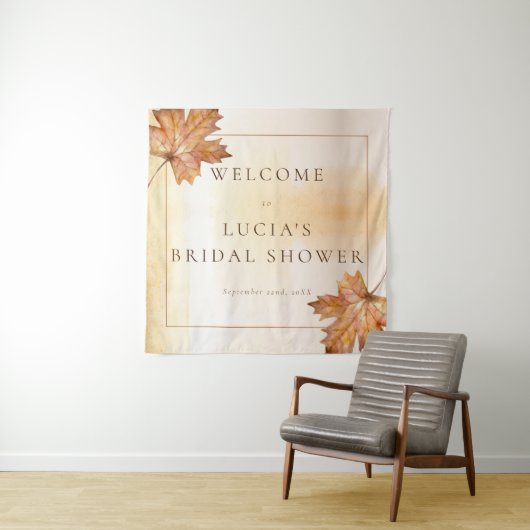 Herfst Waterverf Vrijgezellenfeest van Maple Leaf  Wandkleed (In situ)