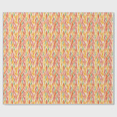 Herfst Waterverf Wavy Lines op wit Cadeaupapier (Vlak)