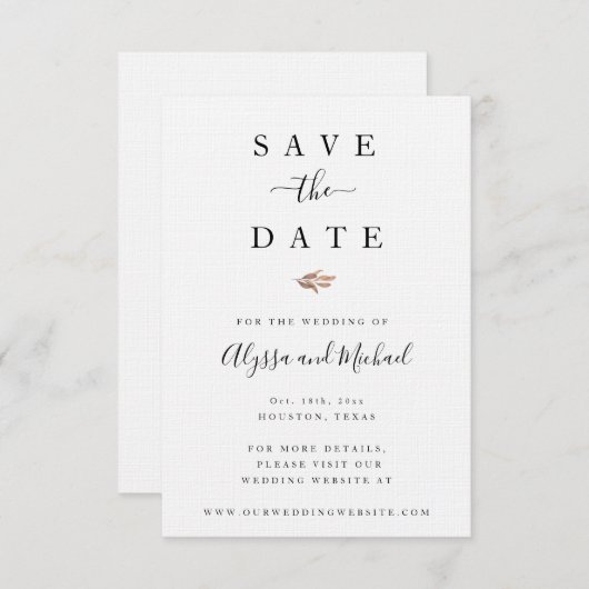 Herfst Waterverf Wedding Save the Date Invitations (Voorkant / Achterkant)