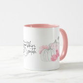 Herfst Waterverf White Silver Glitter Pumpkin Pink Mok (Voorkant rechts)