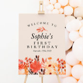 Herfst Waterverf Wilde bloem Birthday Welkomstteke Poster