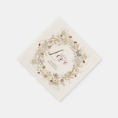 Herfst Waterverf Wildflower Baby shower Servet (Hoek)