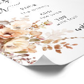 Herfst Waterverf Wildflower Floral Mimosa Bar Teke Poster (Hoek)