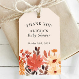 Herfst Waterverf Wildflower Shower Birthday Favor Cadeaulabel