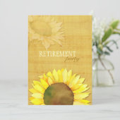 Herfst Waterverf Zonnebloem Retirement Party Kaart (Staand voorkant)