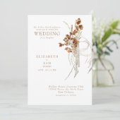 Herfst Wazige Boho Witte Bruid Ouders Trouwen Kaart (Staand voorkant)