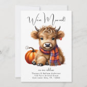 Herfst We hebben verhuisd Highland Koe Nieuw Adres Aankondiging (Voorkant)