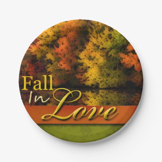  herfst Wedding Herfst in Love Foliage Foto Papieren Bordje (Voorkant)