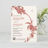 herfst Wedding Kaart (Staand voorkant)