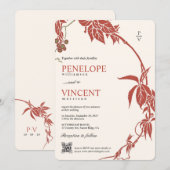 herfst Wedding Kaart (Voorkant / Achterkant)