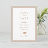 herfst Wedding Save The Date (Staand voorkant)