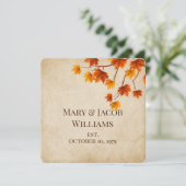 Herfst Wedding Vow Renewal Kaart (Staand voorkant)