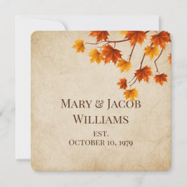 Herfst Wedding Vow Renewal Kaart