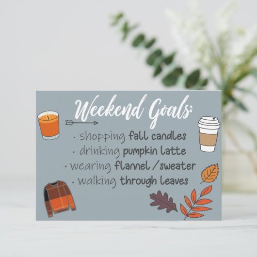 "Herfst Weekend Goals": "Fun-Do Fun" (Staand voorkant)